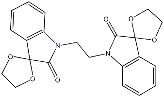 1-[2-(2-oxo-2,3-dihydrospiro[1H-indole-3,2'-[1,3]-dioxolane]-1-yl)ethyl]-1,3-dihydrospiro[2H-indole-3,2'-[1,3]-dioxolane]-2-one Structure