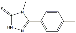 4-methyl-5-(4-methylphenyl)-2,4-dihydro-3H-1,2,4-triazole-3-thione,,结构式