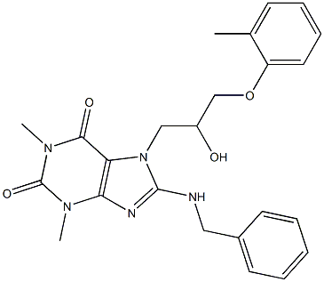 8-(benzylamino)-7-[2-hydroxy-3-(2-methylphenoxy)propyl]-1,3-dimethyl-3,7-dihydro-1H-purine-2,6-dione