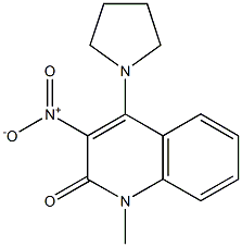 3-nitro-1-methyl-4-(1-pyrrolidinyl)-2(1H)-quinolinone