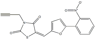5-[(5-{2-nitrophenyl}-2-furyl)methylene]-3-(2-propynyl)-1,3-thiazolidine-2,4-dione|