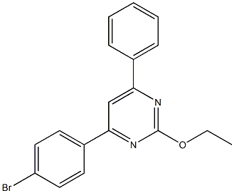 4-(4-bromophenyl)-6-phenyl-2-pyrimidinyl ethyl ether,,结构式