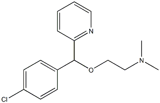 N-{2-[(4-chlorophenyl)(2-pyridinyl)methoxy]ethyl}-N,N-dimethylamine,,结构式