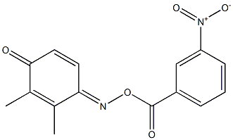 2,3-dimethylbenzo-1,4-quinone 1-(O-{3-nitrobenzoyl}oxime) Structure