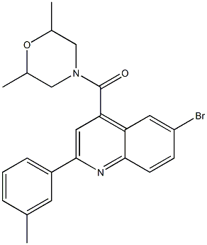  6-bromo-4-[(2,6-dimethyl-4-morpholinyl)carbonyl]-2-(3-methylphenyl)quinoline