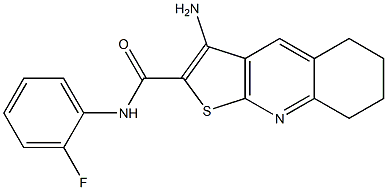 3-amino-N-(2-fluorophenyl)-5,6,7,8-tetrahydrothieno[2,3-b]quinoline-2-carboxamide Struktur