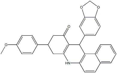 12-(1,3-benzodioxol-5-yl)-9-(4-methoxyphenyl)-8,9,10,12-tetrahydrobenzo[a]acridin-11(7H)-one|