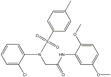 2-{2-chloro[(4-methylphenyl)sulfonyl]anilino}-N-(2,5-dimethoxyphenyl)acetamide Structure