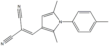2-{[2,5-dimethyl-1-(4-methylphenyl)-1H-pyrrol-3-yl]methylene}malononitrile,,结构式