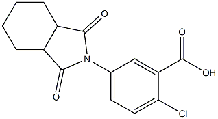 2-chloro-5-(1,3-dioxooctahydro-2H-isoindol-2-yl)benzoic acid,,结构式