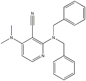 2-(dibenzylamino)-4-(dimethylamino)nicotinonitrile Struktur