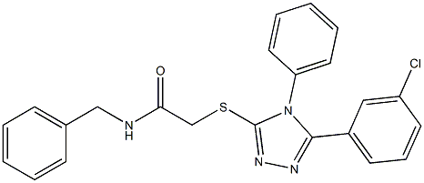 N-benzyl-2-{[5-(3-chlorophenyl)-4-phenyl-4H-1,2,4-triazol-3-yl]sulfanyl}acetamide