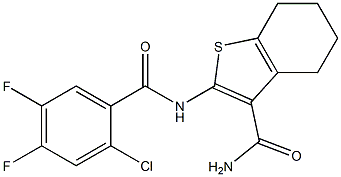 2-[(2-chloro-4,5-difluorobenzoyl)amino]-4,5,6,7-tetrahydro-1-benzothiophene-3-carboxamide