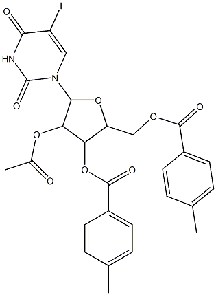 4-(acetyloxy)-5-(5-iodo-2,4-dioxo-3,4-dihydro-1(2H)-pyrimidinyl)-2-{[(4-methylbenzoyl)oxy]methyl}tetrahydro-3-furanyl 4-methylbenzoate