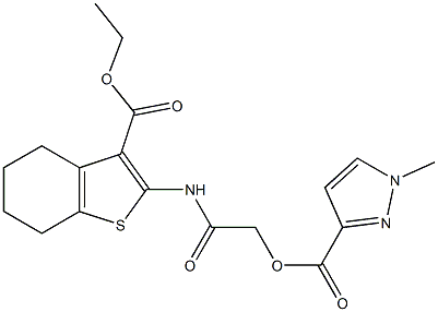 2-{[3-(ethoxycarbonyl)-4,5,6,7-tetrahydro-1-benzothien-2-yl]amino}-2-oxoethyl 1-methyl-1H-pyrazole-3-carboxylate