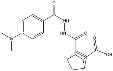 3-({2-[4-(dimethylamino)benzoyl]hydrazino}carbonyl)bicyclo[2.2.1]hept-5-ene-2-carboxylic acid 结构式