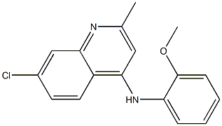 7-chloro-N-(2-methoxyphenyl)-2-methylquinolin-4-amine Structure