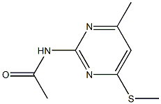 N-[4-methyl-6-(methylsulfanyl)-2-pyrimidinyl]acetamide,,结构式