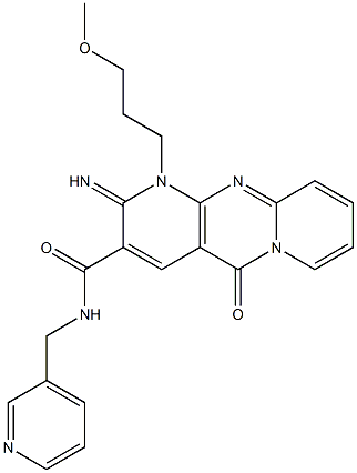 2-imino-1-(3-methoxypropyl)-5-oxo-N-(pyridin-3-ylmethyl)-1,5-dihydro-2H-dipyrido[1,2-a:2,3-d]pyrimidine-3-carboxamide Structure