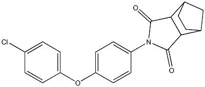 4-[4-(4-chlorophenoxy)phenyl]-4-azatricyclo[5.2.1.0~2,6~]decane-3,5-dione,,结构式