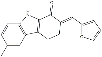 2-(2-furylmethylene)-6-methyl-2,3,4,9-tetrahydro-1H-carbazol-1-one Structure