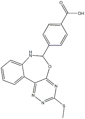 4-[3-(methylsulfanyl)-6,7-dihydro[1,2,4]triazino[5,6-d][3,1]benzoxazepin-6-yl]benzoic acid|