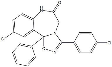  10-chloro-3-(4-chlorophenyl)-11b-phenyl-7,11b-dihydro[1,2,4]oxadiazolo[4,5-d][1,4]benzodiazepin-6(5H)-one