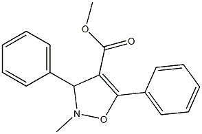 methyl 2-methyl-3,5-diphenyl-2,3-dihydro-4-isoxazolecarboxylate 化学構造式