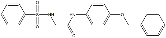 N-[4-(benzyloxy)phenyl]-2-[(phenylsulfonyl)amino]acetamide,,结构式