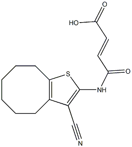 4-[(3-cyano-4,5,6,7,8,9-hexahydrocycloocta[b]thien-2-yl)amino]-4-oxo-2-butenoic acid