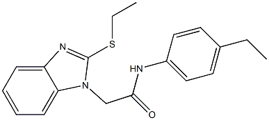 N-(4-ethylphenyl)-2-[2-(ethylsulfanyl)-1H-benzimidazol-1-yl]acetamide Struktur