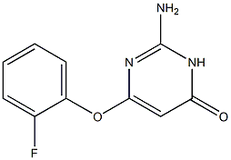 2-amino-6-(2-fluorophenoxy)-4(3H)-pyrimidinone 结构式