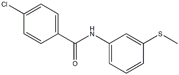 4-chloro-N-[3-(methylsulfanyl)phenyl]benzamide,,结构式