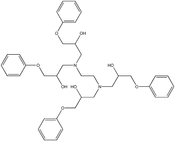 1-[{2-[bis(2-hydroxy-3-phenoxypropyl)amino]ethyl}(2-hydroxy-3-phenoxypropyl)amino]-3-phenoxy-2-propanol 结构式