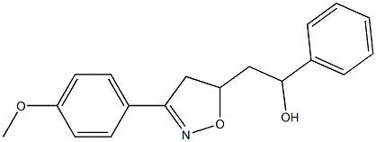 2-[3-(4-methoxyphenyl)-4,5-dihydro-5-isoxazolyl]-1-phenylethanol Structure