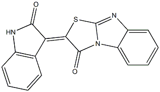 2-(2-oxo-1,2-dihydro-3H-indol-3-ylidene)[1,3]thiazolo[3,2-a]benzimidazol-3(2H)-one Struktur