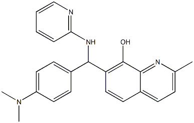 7-[[4-(dimethylamino)phenyl](2-pyridinylamino)methyl]-2-methyl-8-quinolinol,,结构式