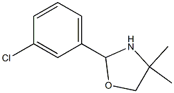 2-(3-chlorophenyl)-4,4-dimethyl-1,3-oxazolidine,,结构式