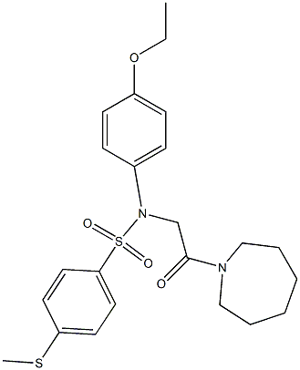 N-[2-(1-azepanyl)-2-oxoethyl]-N-(4-ethoxyphenyl)-4-(methylsulfanyl)benzenesulfonamide Structure