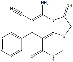 5-amino-6-cyano-3-imino-N-methyl-7-phenyl-2,3-dihydro-7H-[1,3]thiazolo[3,2-a]pyridine-8-carboxamide