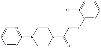 2-chlorophenyl 2-oxo-2-[4-(2-pyridinyl)-1-piperazinyl]ethyl ether Struktur