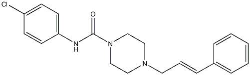 N-(4-chlorophenyl)-4-cinnamyl-1-piperazinecarboxamide,,结构式