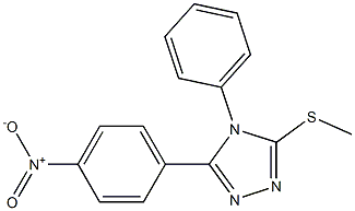 3-{4-nitrophenyl}-5-(methylsulfanyl)-4-phenyl-4H-1,2,4-triazole,,结构式