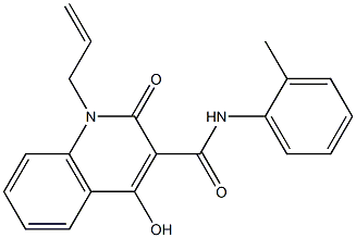 1-allyl-4-hydroxy-N-(2-methylphenyl)-2-oxo-1,2-dihydro-3-quinolinecarboxamide Struktur