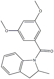 1-(3,5-dimethoxybenzoyl)-2-methylindoline Struktur