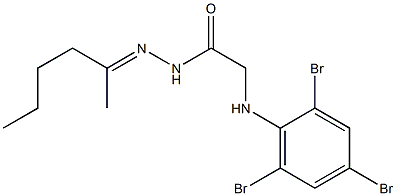 N'-(1-methylpentylidene)-2-(2,4,6-tribromoanilino)acetohydrazide Struktur