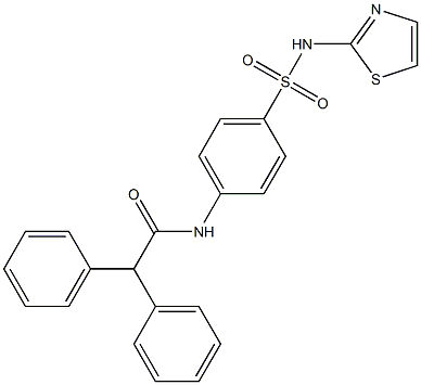 2,2-diphenyl-N-{4-[(1,3-thiazol-2-ylamino)sulfonyl]phenyl}acetamide 化学構造式