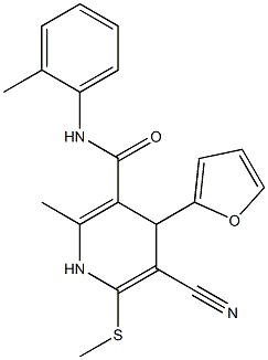 5-cyano-4-(2-furyl)-2-methyl-N-(2-methylphenyl)-6-(methylsulfanyl)-1,4-dihydro-3-pyridinecarboxamide|