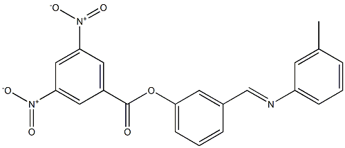 3-{[(3-methylphenyl)imino]methyl}phenyl 3,5-bisnitrobenzoate,,结构式