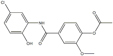 4-[(5-chloro-2-hydroxyanilino)carbonyl]-2-methoxyphenyl acetate